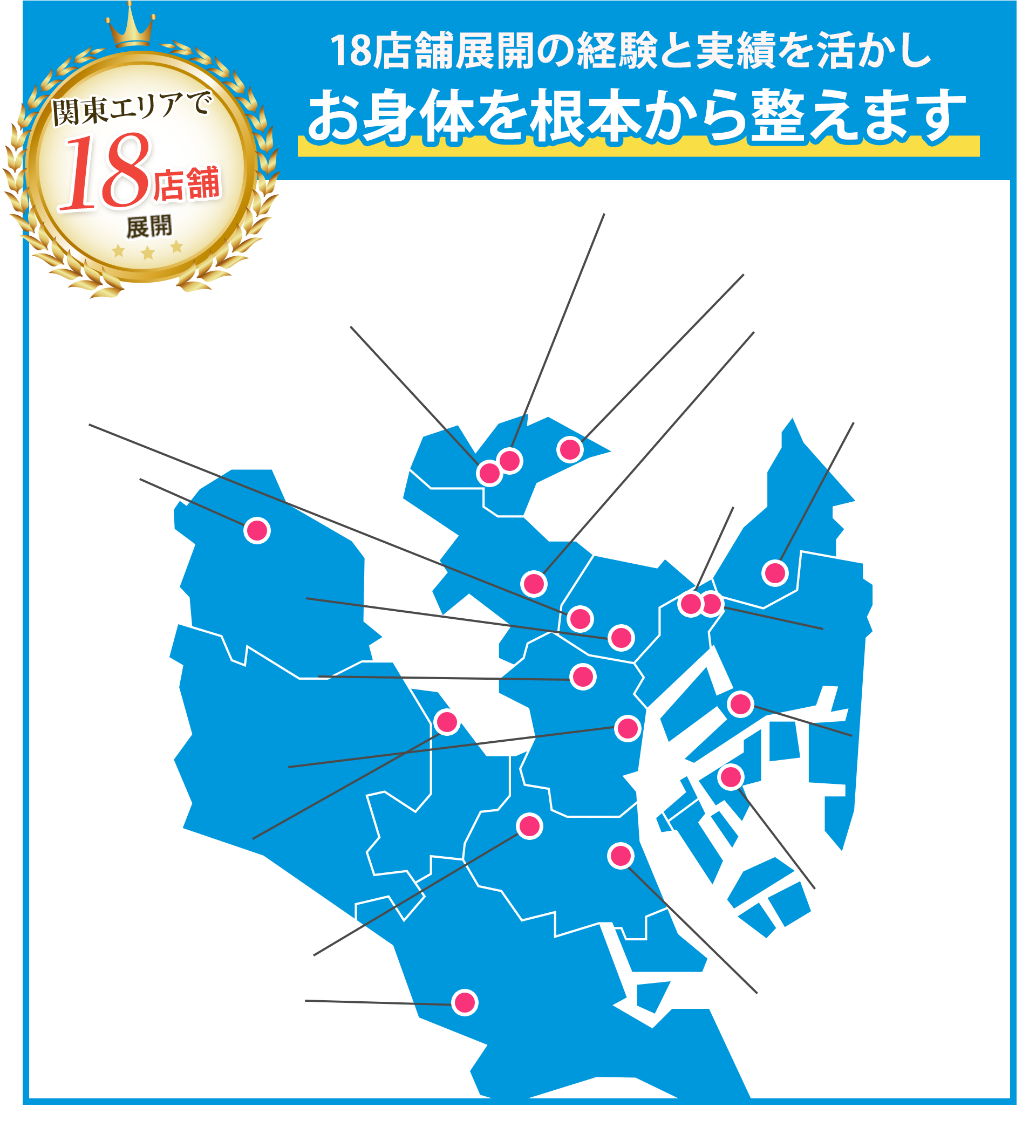 iCure鍼灸接骨院 関東エリアマップ